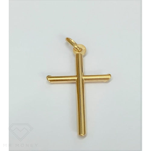 9Ct Gold Small Rounded Cross Pendant Pendant