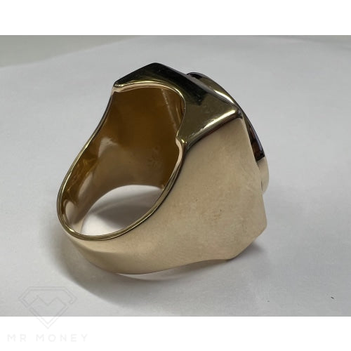 9Ct Gold Square Medusa Ring Rings