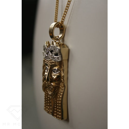 9Ct Gold & Diamond Jesus Pendant Charms Pendants