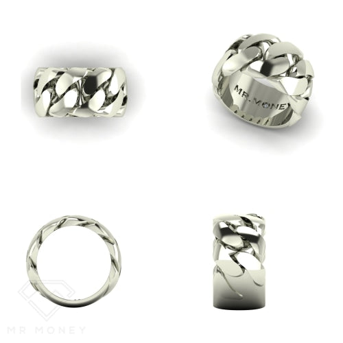 Cuban Link Sterling Silver Ring Rings