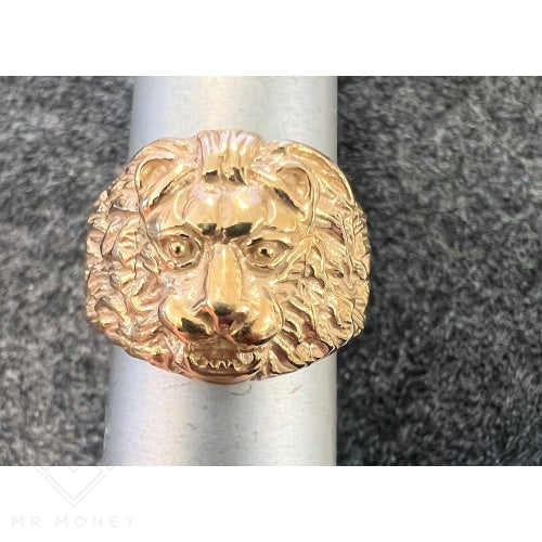 Custom 9Ct Gold Lion Ring