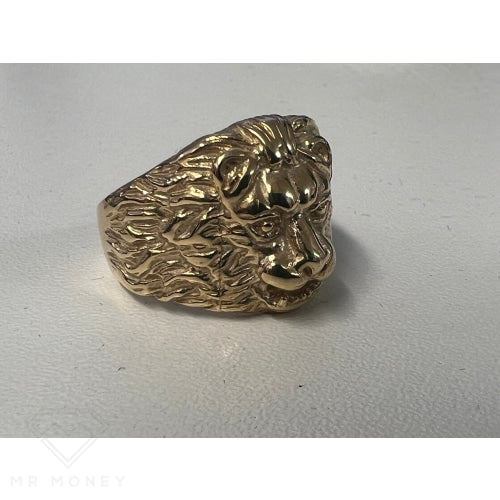 Custom 9Ct Gold Lion Ring