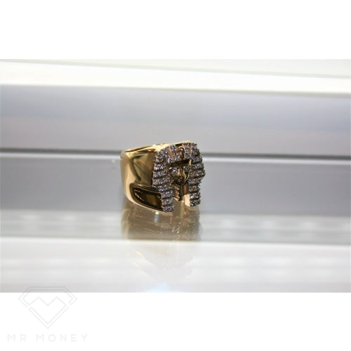 9Ct Gold Egyptian Pharaohs Diamond Ring Rings
