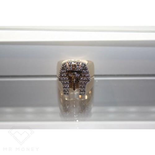 9Ct Gold Egyptian Pharaohs Diamond Ring Rings