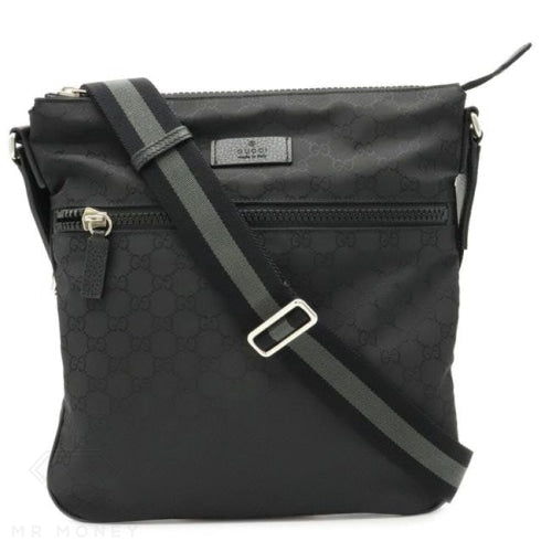 Gucci Gg Messenger Bag Small Guccissima Black Handbags