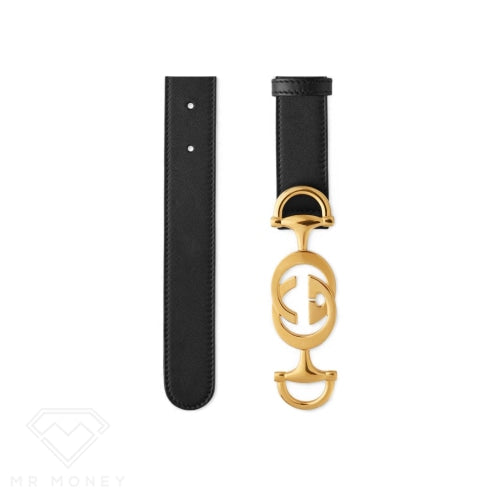 Gucci leather belt with interlocking g horsebit sale