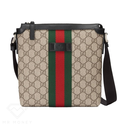 Gucci Messenger Supreme Web Gg Brown/red/green Handbags