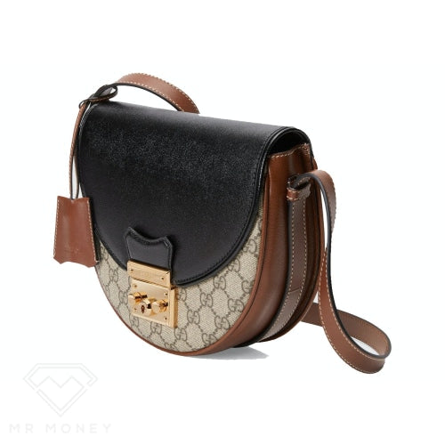 Gucci Padlock Gg Supreme Shoulder Bag Brown/black Handbags