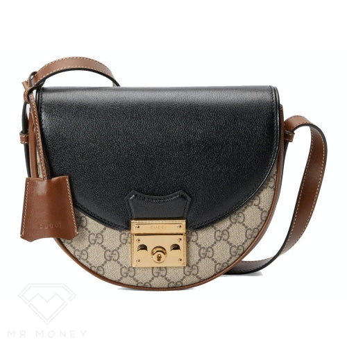 Gucci Padlock Gg Supreme Shoulder Bag Brown/black Handbags