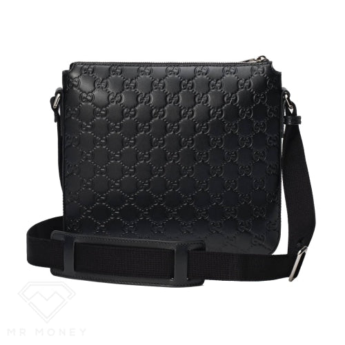 Gucci Signature Messenger Black Handbags