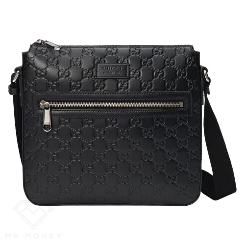 Gucci Signature Messenger Black Handbags