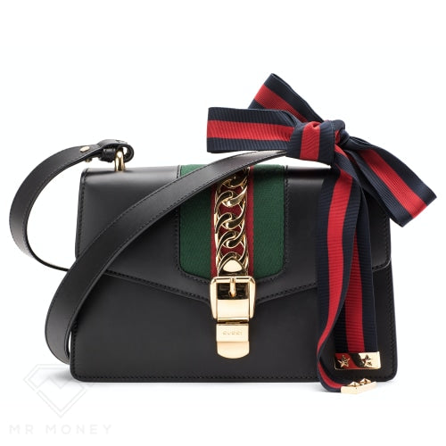 Gucci Sylvie Shoulder Bag Small Black Handbags