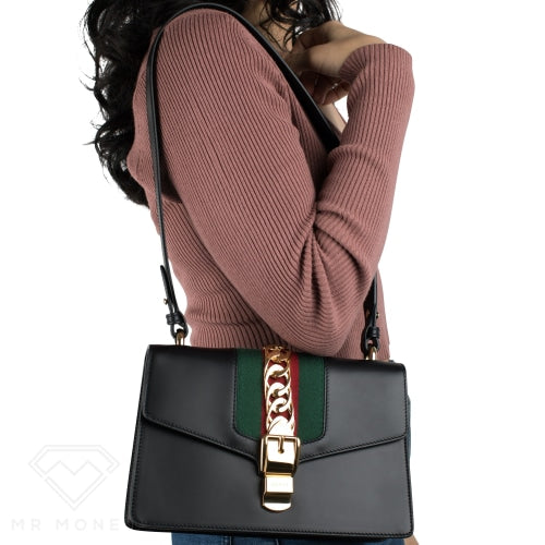 Gucci Sylvie Shoulder Bag Small Black Handbags