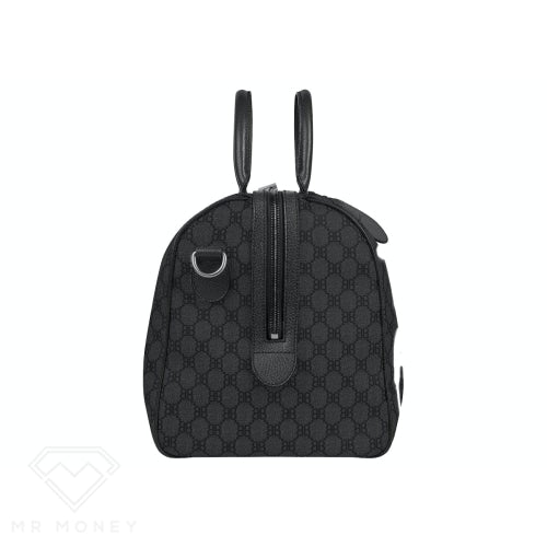 Gucci X Balenciaga The Hacker Project Graffiti Medium Duffle Bag Black Handbags