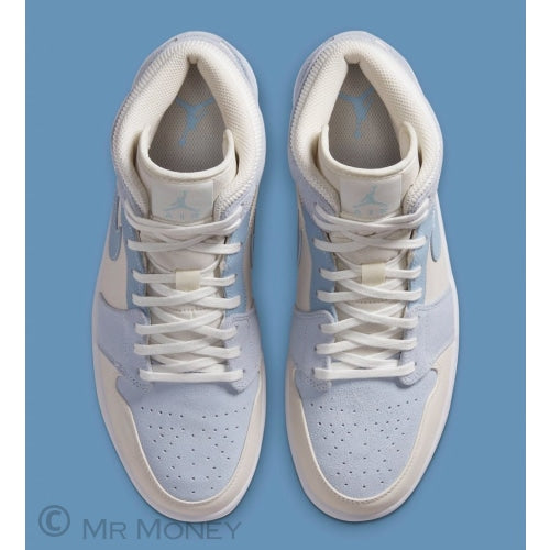 Jordan 1 Mid Mixed Textures Blue Shoes