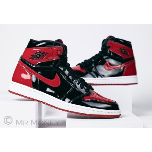 Jordan 1 Retro High Og Patent Bred 2021 Youth Shoes