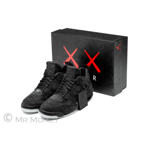 Jordan 4 Retro Kaws Black Shoes