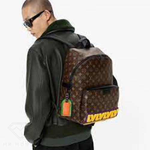 LV Discovery LV Rubber Monogram Canvas Backpack Brown
