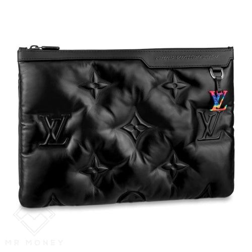 Louis Vuitton A4 Pouch Monogram Puffer Black Handbags