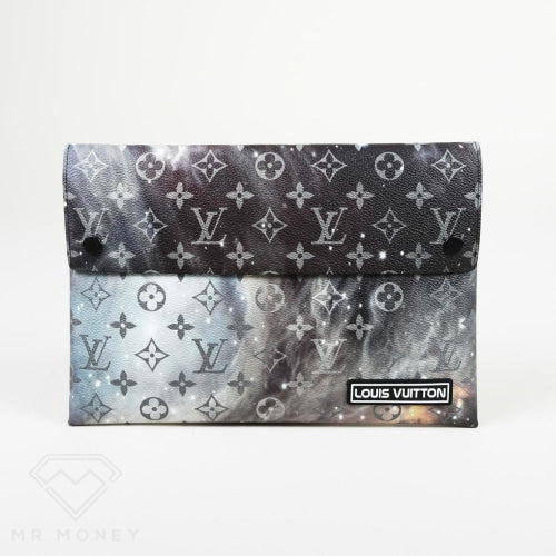 Louis Vuitton Alpha Triple Pochette Monogram Galaxy Black Multicolor Clutch Handbags