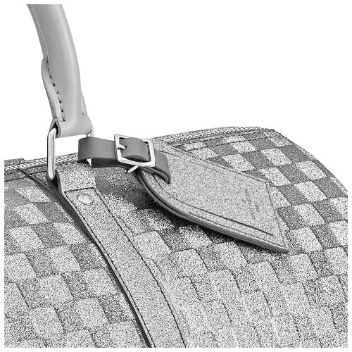 Louis Vuitton Keepall 50B Glitter Silver Handbags