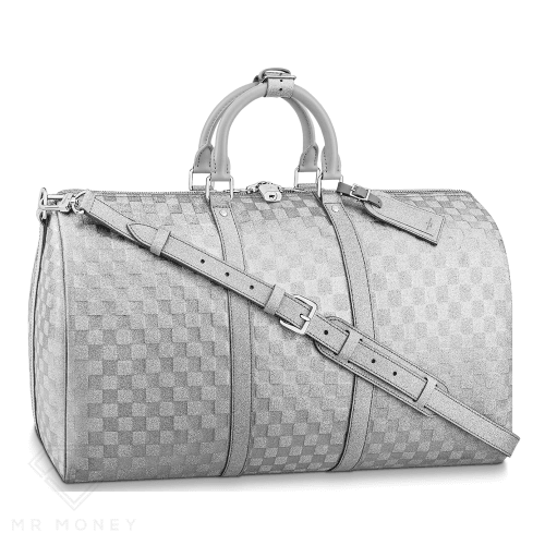Louis Vuitton Trio Pouch Glitter Silver in Cowhide Leather with