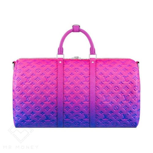 Louis Vuitton Trio Pouch Taurillon Illusion Blue/Pink for Men