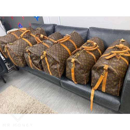 Louis Vuitton Keepall 60 Monogram Bag Vintage With Shoulder Strap Handbags