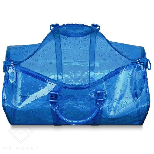Louis Vuitton Keepall Bandouliere Monogram 50 Blue Handbags