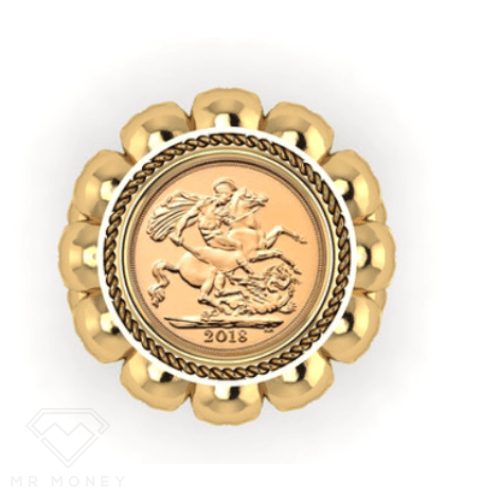 Multi Skull Half Sovereign Ring Rings