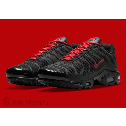 Nike Air Max Plus Black Red Reflective Tn Shoes