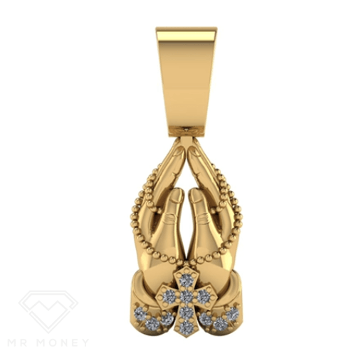 9Ct Gold Praying Hands Pendant Charms & Pendants