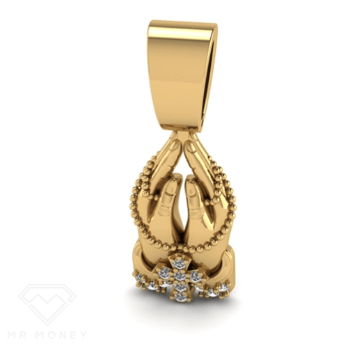 9Ct Gold Praying Hands Pendant Charms & Pendants