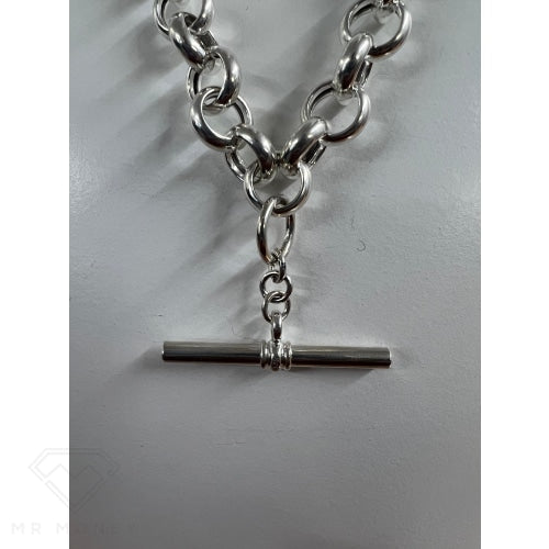 ANIA HAIE Silver Mixed Link T-bar Necklace - 002-601-2000164
