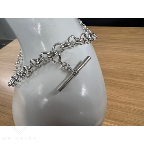 Belcher T-Bar Chain 45Cm Sterling Silver 9.62W Necklaces
