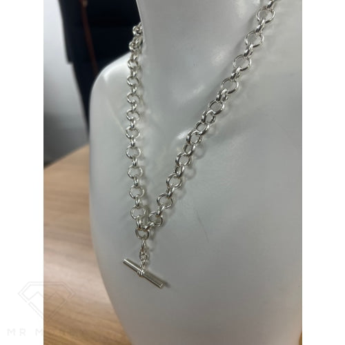 Belcher T-Bar Chain 45Cm Sterling Silver 9.62W Necklaces