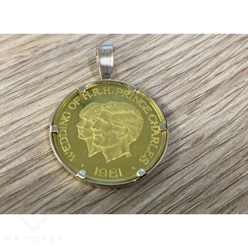 Samoan Gold Diamond Pendant $100 Coin Charms & Pendants