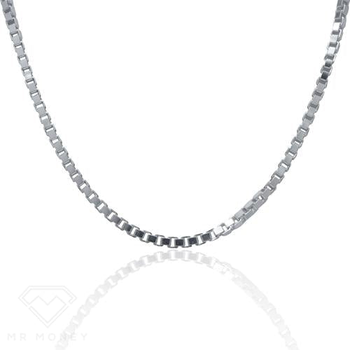 Sterling Silver Box Chain Necklace 18