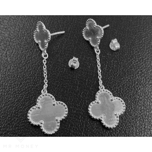 Sterling Silver Clover Leaf Earrings