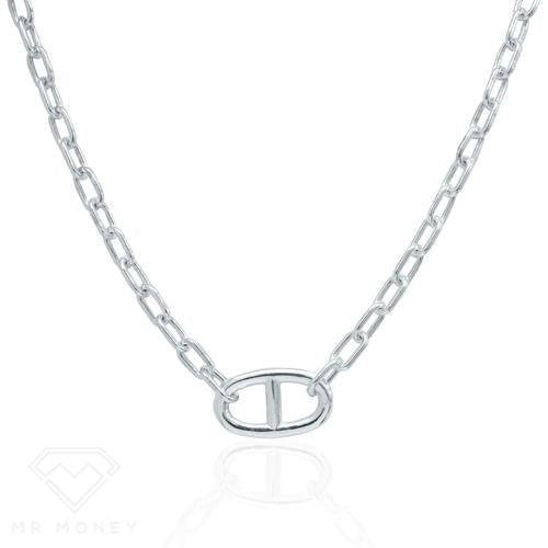 Sterling Silver Nautical Link Necklace 18