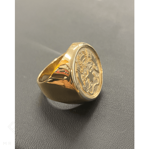 Tongan Shield 9Ct Gold Ring Rings