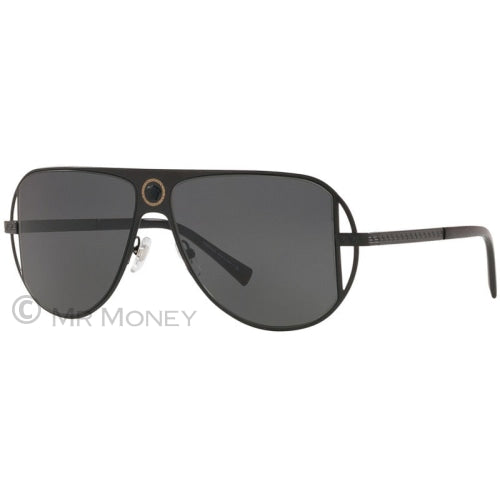 Versace Matte Black/grey Lenses Sunglasses