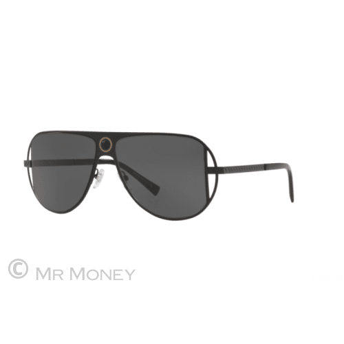 Versace Matte Black/grey Lenses Sunglasses