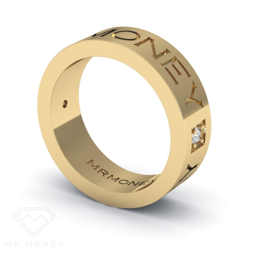 Mr Money Diamond Band ~ Yellow Gold Rings