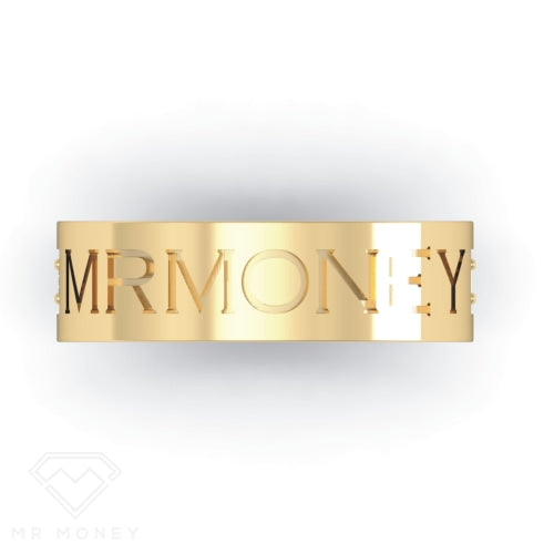 Mr Money Diamond Band ~ Yellow Gold Rings