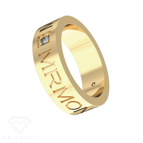 Mr Money Diamond Band ~ Yellow Gold Rings