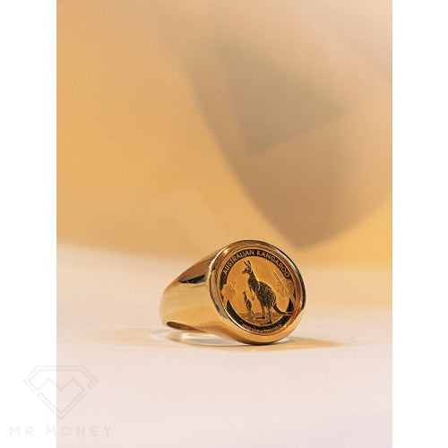 9Ct Gold Plain Australian Kangaroo Coin Ring Rings