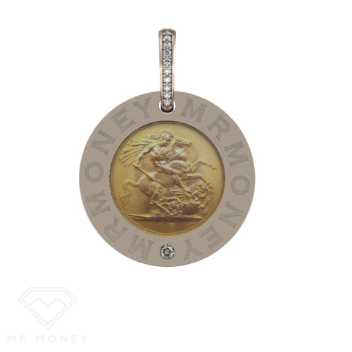 Half Sovereign Mr Money Pendant Rose Gold Pendant