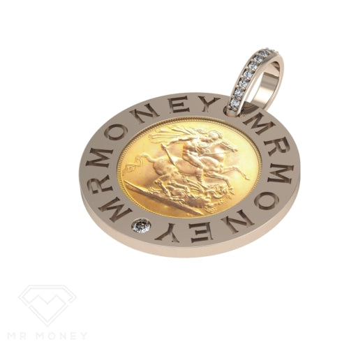 Full Sovereign Mr Money Pendant Rose Gold Pendant