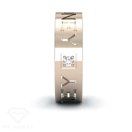 Mr Money Diamond Band ~ Yellow Gold Rings